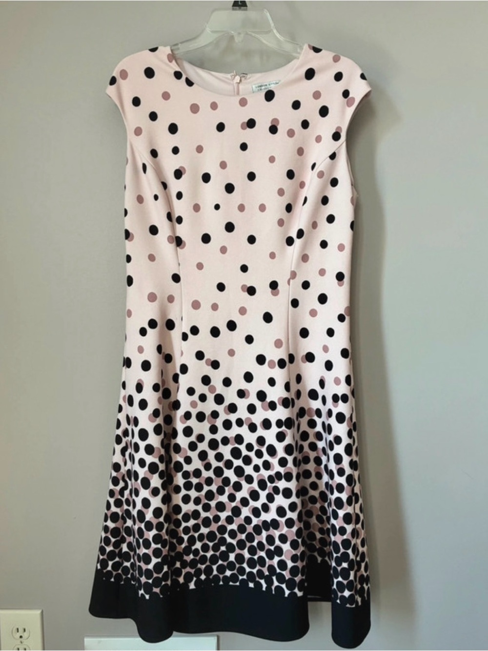 Women’s Pink & Black Polka Dot Dress